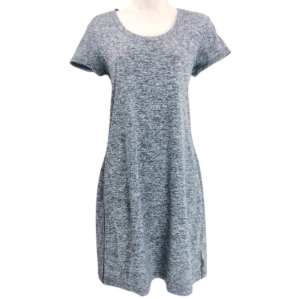 Merrell Gray Activewear Casual Short Sleeve Scoop Neck Shift Dress